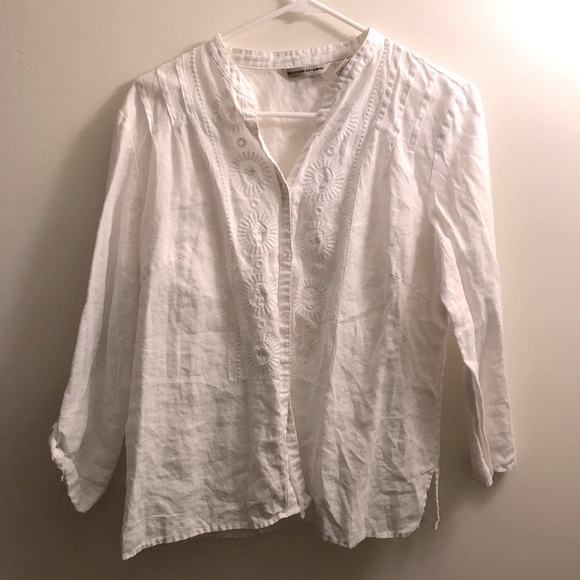 100% LINEN TOP - Picture 1 of 4